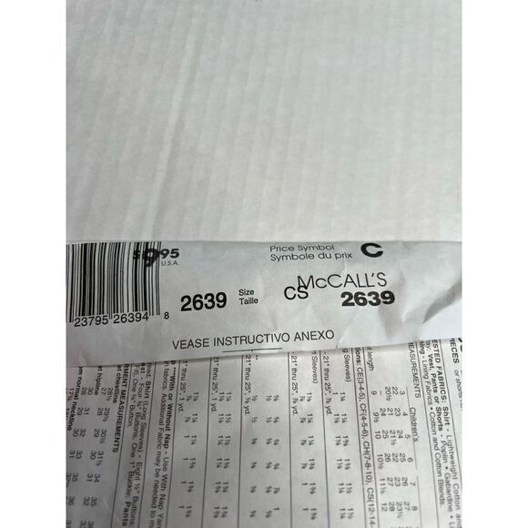 3/$15
or 5/$20 McCall’s 2639 Kids formal wear patterns - Picture 2 of 4